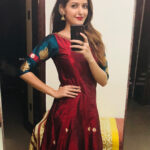 Ashika Ranganath Instagram - Sometimes last minute thing works for me 🙆‍♀️😝 sorry @shachinaheggar for troubling you last moment ! Makeup: Myself Hair: myself Styling: myself 😇😜 Designing: @shachinaheggar ♥️ #Raambo2 #promotions #comedytalkies