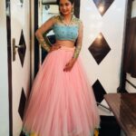 Ashika Ranganath Instagram - Dolled up in #byshachina’s beautiful lehenga 💕thanks darling 😘@shachinaheggar and loved the hair do too .. ty Shobha #zeekutumbaawards2017