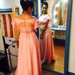Ashika Ranganath Instagram - Wearing this beautiful pink gown @by_shradha_ponnappa ❤️ super talk show guests with yograj bhat sir , nikitha Narayan n jayanth kaykini sir #mugulunage #releasingsoon