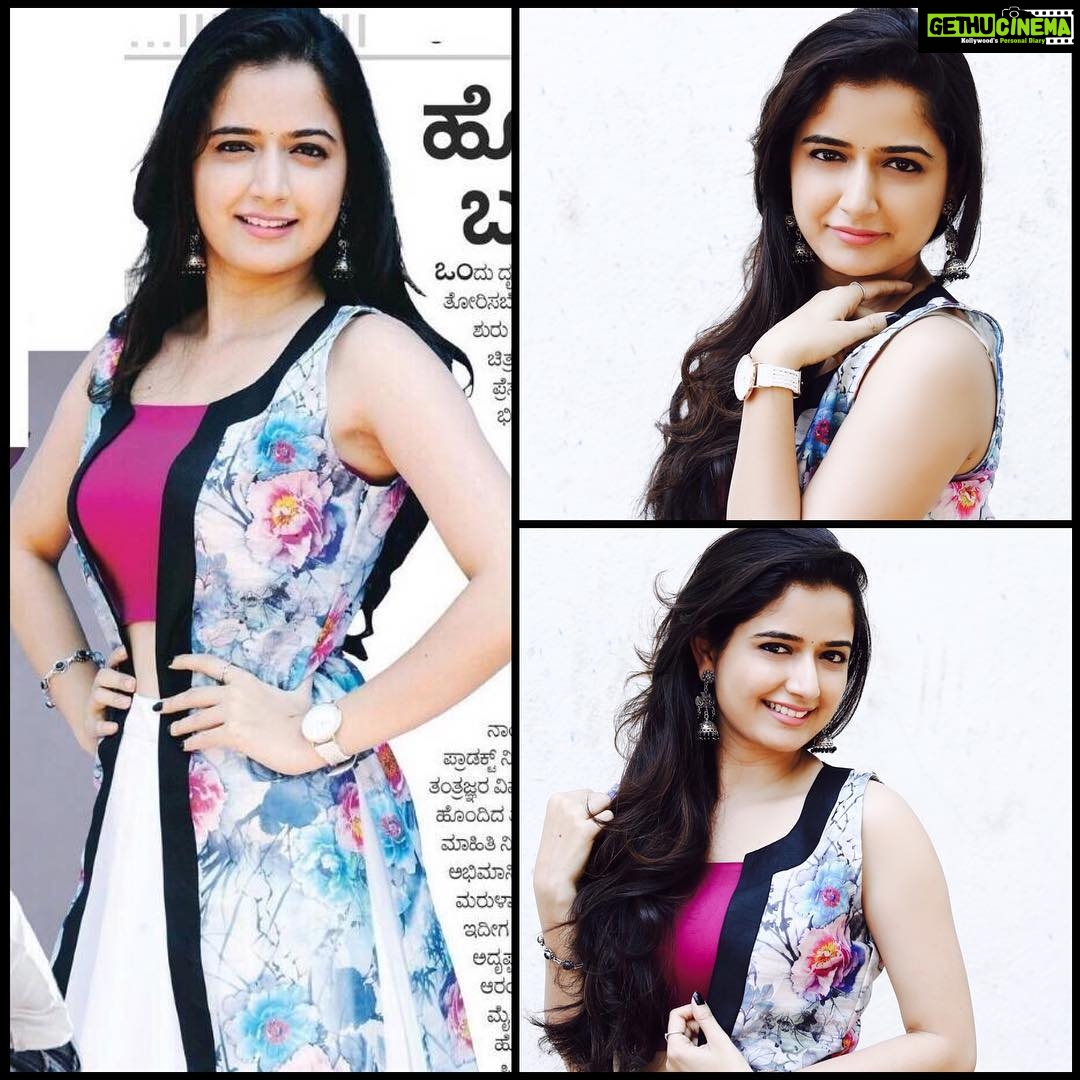 Ashika Ranganath Instagram - Anybody can look pretty in these kind a beautiful outfits designed by @arundathi_anjanappa ❤️thanks a lot for designing n styling darling ..