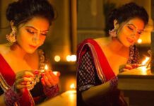 Ashwathy Warrier Instagram - Wishing you all a wonderful ,happy, safe and prosperous Diwali ✨💖💥💫#happydiwali #spreadinghappiness #spreadinglove #lightseverywhere #celebrations #lamps #festivemood #familytime #preciousmoments #lehenga #dolledup #traditional #ethnic