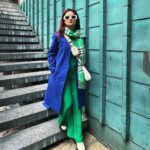 Avneet Kaur Instagram – Fashion is art and you are the canvas.💚💙 #tones #tokyo #fashion #avneetstylediaries 

Tee- @hm 
Coat- @shop.dlanxa 
Bag- @prada 
Shades- @dior 
Boots- @hm
Styled by- @styling.your.soul Tokyo, Japan