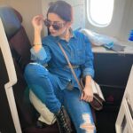 Avneet Kaur Instagram - Bye bye Japan 🇯🇵💙🥹 #JAL #JapanAirlines #StyledByMe Bsg & shades: @burberry Boots and belt: @louisvuitton Tokyo Haneda Airport