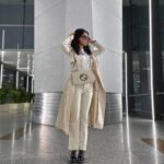 Avneet Kaur Instagram – Monochrome look on point.🤍✈️ #travel #airportlook #avneetstylediaries #styledbyme 

Wearing- @calvinklein 
Coat- @urbanic_in 
Jeans- @lovegen_official 
Bag- @gucci 
Boots- @louisvuitton 
Shades- @prada
Accessories- @accessorizeindiaofficial 
📸- @singhjaijeet_4 Indira Gandhi International Airport, New Delhi