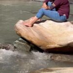 Bhanushree Mehra Instagram - POV : The immeasurable sense of peace that one feels sitting by the flowing river .. 🏞 . . . . . . #riverside #mountainslovers #peaceofmind #kasoldiaries