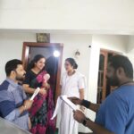 Chandra Lakshman Instagram – Between the actions and cuts🎬
@tosh.christy @anzarkhandirector @rashmi_jayagopal

#moongirl #shootdiaries #swanthamsujata #suryatv #bts #momtobe #pregnantandperfect Kochi, India