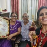 Devadarshini Instagram - Konja avasara pattu post potuten 🙈 some more pics to share ❤️ Feeling grateful for the state award(s) ... for me and my husband .. @chetan_k_a