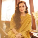 Dia Mirza Instagram - Sunday sunshine ✨☀️ Work mode in this beautiful @anavila_m outfit 🙏🏻 Jewellery by @mahesh_notandass Styled by @theiatekchandaney HMU @shraddhamishra8 Photos by @shivamguptaphotography #Sustainable #VocalForLocal #MadeInIndia