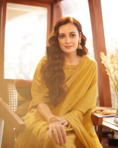 Dia Mirza Instagram - Sunday sunshine ✨☀️ Work mode in this beautiful @anavila_m outfit 🙏🏻 Jewellery by @mahesh_notandass Styled by @theiatekchandaney HMU @shraddhamishra8 Photos by @shivamguptaphotography #Sustainable #VocalForLocal #MadeInIndia