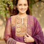 Dia Mirza Instagram - One of the many privileges is the opportunity to share the story of Indian handcraft and textile. For the @jashnerekhtaofficial ‘Rang Baatein’ in Delhi recently i wore this beautiful outfit by @tillabyaratrikdevvarman. ‘THE VINTAGE PROJECT’ uses heirloom embroideries from Kutch and Sindh and repurposes them as one-of-a-kind kurtas and jackets. The yoke of this kurta features Mukka embroidery from Sindh, which is a traditional folk embroidery where gold and silver yarn are plyed and coiled into circular designs that follow a loose geometry. The metallic yarns are couched to the base with red thread and further layered with copper Nakshi and beads. Celebrating our rich legacy of stories, poetry, art and culture that is so nuanced and intricate just like the handwork on this outfit 💜 Styled by @theiatekchandaney Mojris @fizzygoblet Handcrafted jewellery by @shopziddi Hair by @karanrai001 Make Up by @kiran_chhetri92 Managed by @shruti8711 @exceedentertainment Photos by @Sanjib_nex @Happystillz_photography Jashn e Rekhta