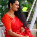 Divya Padmini Instagram - 💃 #red #happycolor #divyavishwanath #positivevibes #happinessisachoice #saree #kerala #malayali