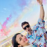 Divyanka Tripathi Instagram – Colourful Qualifications day.
Saturday well spent at F1 #GrandPrix2022

@ymcofficial 
@visitabudhabi
#AbuDhabiGP
#Yasalam2022
#FindYourPace #InAbuDhabi
#PaddockClub F1 Abu Dhabi Grand Prix, Yas Marina