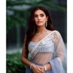 Divyansha Kaushik Instagram - 💜🔮🪁🍇🫐🌈🦄👾 Dainty saree @dilnazkarbhary Jewellery by @jatinmorjewels Shot by the nicest, @adrin_sequeira Styled by @jukalker Hair by my fav, @lawangtamang95 MUA, the lovely @jasmin.tuteja