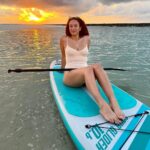 Elena Roxana Maria Fernandes Instagram - The perfect sunset. . . . 📸 @titanofthesea 👙 @onia Location: @kinanhotels #perfect #sunset #maldives #sea #watersports #ocean #summervibes #summer #leisure #travel #traveldiaries #shoot #maldivestravel #kinanhotels #hotbod #hotness #slay #bodypositivity #natural #body #skin #swimsuit #paddle #pose #ootd #outfitoftheday Maldives