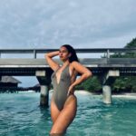Elena Roxana Maria Fernandes Instagram - Always a poser! ❤️ . . . 👙 @aerin_swim @sheratonmaldives #always #poser #sun #sheratonmaldives #summervibes #summer #swim #swimsuit #leisure #travel #traveldiaries #shoot #maldives #visitmaldives #hotbod #hotness #slay #sexy #bodypositivity #natural #body #skin #island #heat #sea #ootd #outfitoftheday Sheraton Maldives Full Moon Resort & Spa