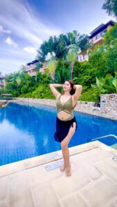 Eshanya Maheshwari Instagram - You got a fetish for my curves 😉✨ Swimwear - @angelcroshet_swimwear Location- @westinphuket #fetish #swimwear #Phuket #travel #travelblogger #travelgram #instatravel #fashionmodel #travelwear #esshanyamaheshwari #esshanya #travelreels Phuket City