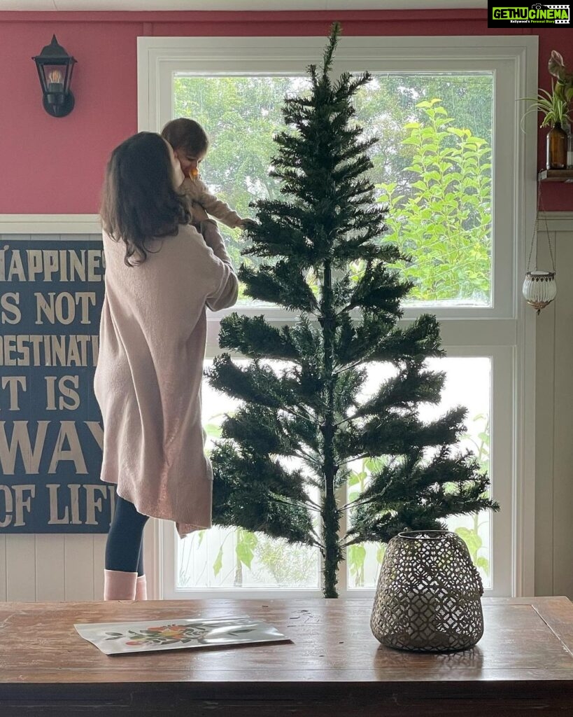 Evelyn Sharma Instagram - Tis the season 🧚‍♀️✨ time to put up the Christmas tree 🎄 with my little puppet.. 🥰 What’s your favourite Xmas tradition? 💖 #Aussiexmas #christmas2022 #christmastree
