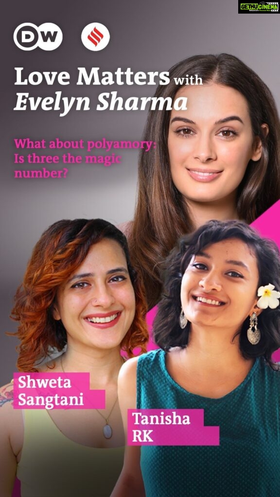 Evelyn Sharma Instagram - Would you ever consider polyamory? 🙃🙂 Listen to episode 2 of the #LoveMattersPodcast where guests, Shweta and Tanisha, talk about being in a throuple – a relationship between three people! 💞 Listen in for all the juicy bits and the everyday challenges of a polyamorous lifestyle. 🎧 Link in bio! #TanishaRK #ShwetaSangtani #SangyaProject #EvelynSharma #IndianExpress #IndianExpressLifestyle #DW #DwHindi #DwCulture #LoveMatters #LovePodcast #LoveMattersPodcast #Podcast #India #Love #IndianLove #ModernLove #IndianLife #Relationships #Bollywood #Polyamory #Polyamorous #Poly #throuple