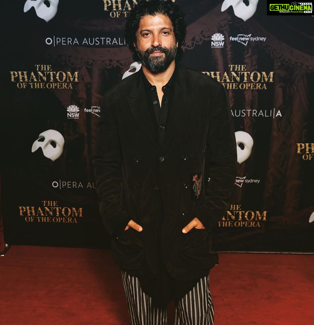 Farhan Akhtar Instagram - Thank you to the team behind #thephamtomoftheopera for hosting us at the Australian Premiere in Sydney. And congratulations to the incredible performers, the director and production designer/s for creating a whole new experience for the audience. Absolutely loved it.
