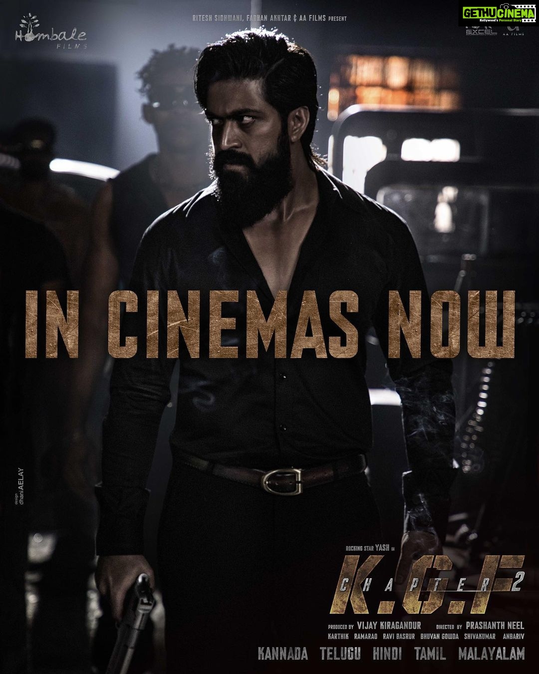 Farhan Akhtar Instagram - #KGFChapter2 is here! Watch it in cinemas near you. @thenameisyash @duttsanjay @officialraveenatandon @joinprakashraj @srinidhi_shetty @prashanthneel @hombalefilms @vkiragandur @excelmovies @ritesh_sid #AAFilmsIndia @ravibasrur @bhuvanphotography @karthik_krg @vaaraahicc @dreamwarriorpictures @prithvirajproductions
