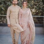 Farhan Akhtar Instagram – I do. @shibanidandekar ❤️

Thank you @sabyasachiofficial for giving my special day a unique golden touch like only you can. 😊❤️

Images – @sam_and_ekta 🙌🏽😊