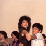 Farhan Akhtar Instagram – The wonder years. Dancing with or should I say holding on to dear life (that’s what it looks like) with
@farahkhankunder .. (love the flash dance hair 😘) ..