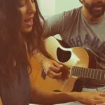 Farhan Akhtar Instagram - Keeping the lockdown blues away with a cover of this song we both love. #astarisborn #jamming with @shibanidandekar ❤️ 📹 @su_8723 😊🙏🏼