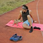 Farhan Akhtar Instagram – Who better to learn cat stretching from than the master himself .. #friendlyfeline #trackcat #FarOutdoors