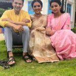 Fathima Babu Instagram - #sippikkulmuththu #vijaytvserial. With my darlings Jay and Lavanya