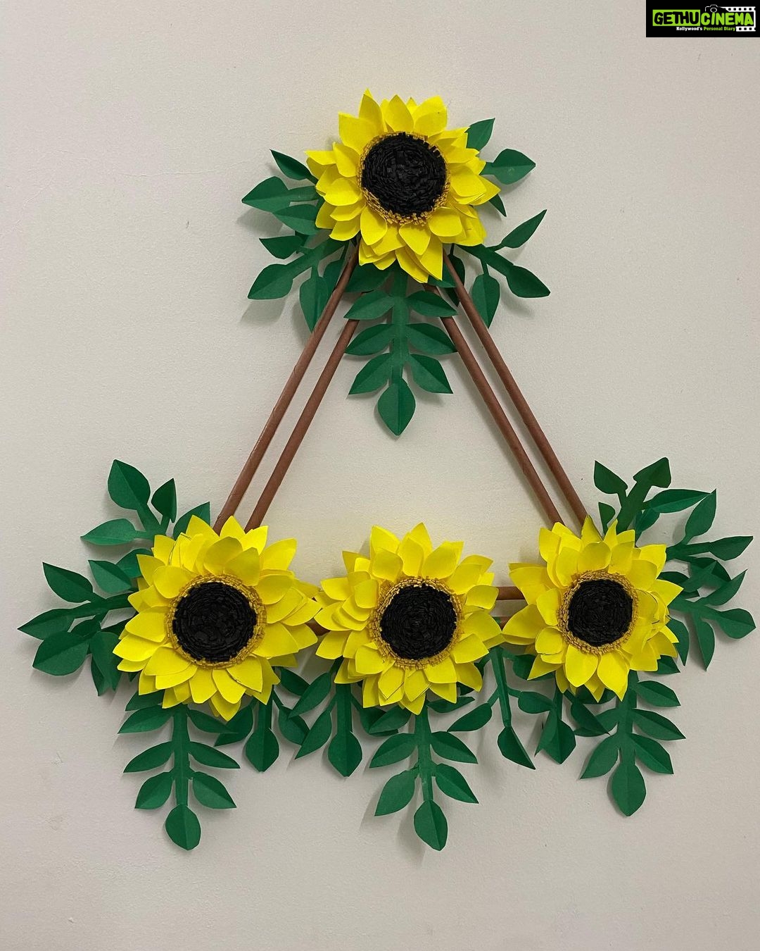 Fathima Babu Instagram - Origami sunflowers frame