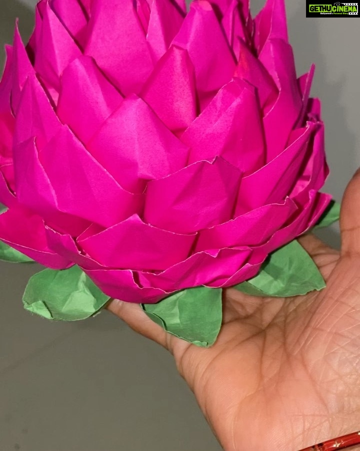 Fathima Babu Instagram - Origami Lotus Paper art