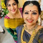 Fathima Babu Instagram - With my daughter in law. The long haram I am wearing is from @jk_bridalmakeover_and_mehendi