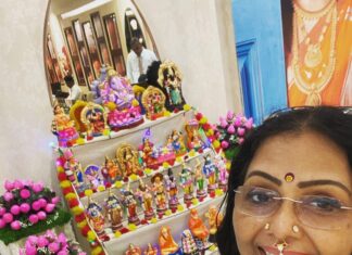 Fathima Babu Instagram - கொலு #tanishq