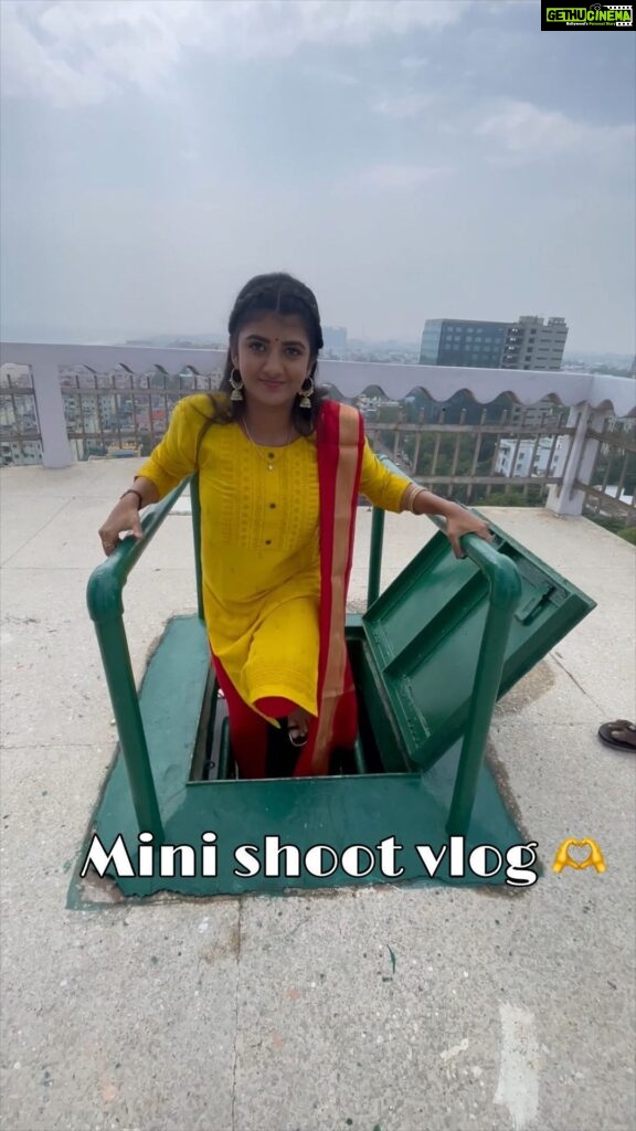 Gabriella Charlton Instagram - Mini shoot vlog 🫶 My first time at lighthouse and we went up to the roof to shoot for Eeramanarojave2! Enjoyed Chennai’s view from there 😍