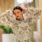 Gauahar Khan Instagram - Olive , Sage , Emerald , Military, which is your favourite shade of green ???? #comment . 🫒 🍃🥬 Swipe left ! ✅ 📸: @ehtasham_saeed Outfit : @pallavi_mohan_not_so_serious_ Earring : @blingsutra Styling : @devs213 Hair : @ksensesworldladiessalon Dubai, United Arab Emiratesدبي