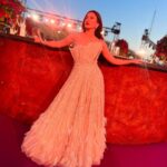 Gauahar Khan Instagram - Shine bright like a diamond ! ✨ Outfit : @frontierraas Earring : @lotussuutrajewelry Stylist : @devs213 #france #cannes2022 #host #love #life #alhamdulillah Cannes Palais Des Festivals