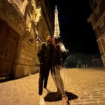 Gauahar Khan Instagram - Dreamy Night out ♥️ #Paris #eiffeltower #lovers #musafir Tour Eiffel Paris France,