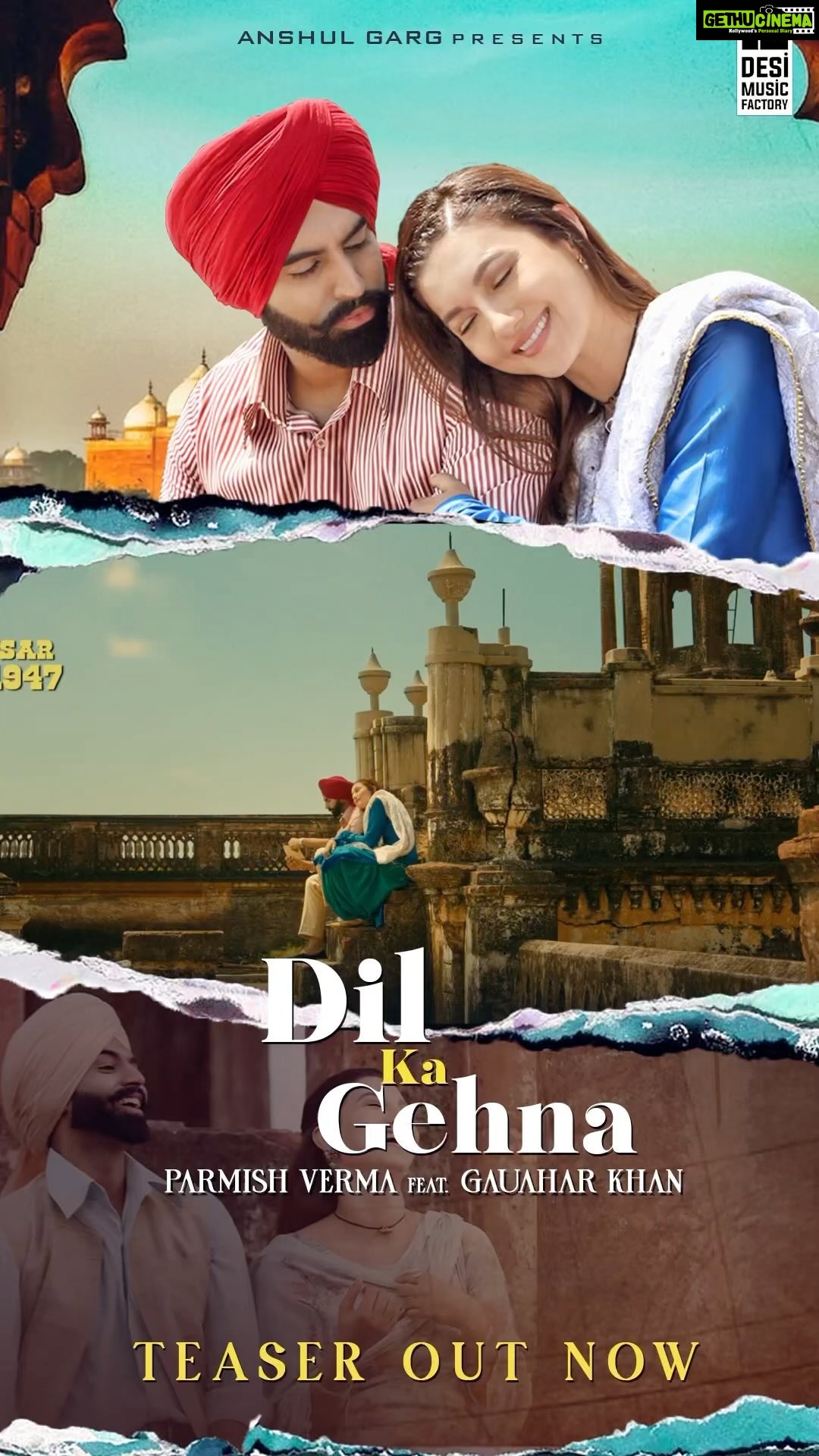 Gauahar Khan Instagram - Dil ka gehna teaser is out now ♥️ Full video on 25th January 11 am on @desimusicfactory official YouTube channel . I’m sooooo excited 😬💛 @parmishverma @yasserdesai @anshul300 @tonykakkar @iamrajatnagpal @rana_sotal @azeem.mann @agam.mann @raghav.sharma.14661 #dilkagehna #parmishverma #gauaharkhan #yasserdesai #desimusicfactory