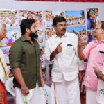 Gokul Suresh Instagram - Inaugurating this year’s Perumkaliyattam with P Jayarajan sir at the Sree Poonthuruthi Muchilottu Bhagavathi Temple in Payyannur Courtesy: Rakesh Puthur