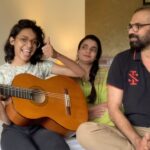 Haniya Nafisa Instagram - Ponveene with Deddy Memmyyyy❤️ @noorisalil @pmsalil Don’t think I’ll be free to record anything soon and thankfully had my guitar in hand to sing after so long