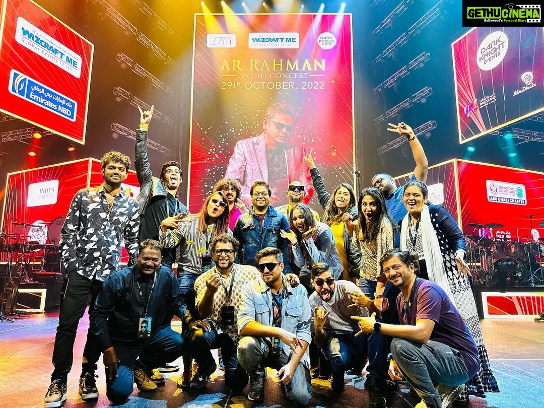Haricharan Instagram - Catch all of us Live in Concert tonight at the @etihadarena.ae here in @abudhabi with @arrahman