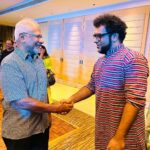 Haricharan Instagram - With the Iconic Film Maker #Maniratnam Sir Have always been a Mad Fan of yours. His Movies have also Churned such Great music for all of us over so many Decades. Can’t wait for PS2 sir!