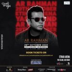 Haricharan Instagram - Excited to perform with AR Rahman Sir, for the very first time ever, at the Etihad Arena on the 29th October at Yas Island, Abu Dhabi. Join us! Get your tickets now at https://linktr.ee/arrahmantickets @iifa @yasisland @visitabudhabi @abudhabievents @etihadarena.ae @kadakfm @khaleejtimes @dctabudhabi @btosproductions #RAHMANIA #RAHMANLIVE #ARR #YASISLAND #INABUDHABI
