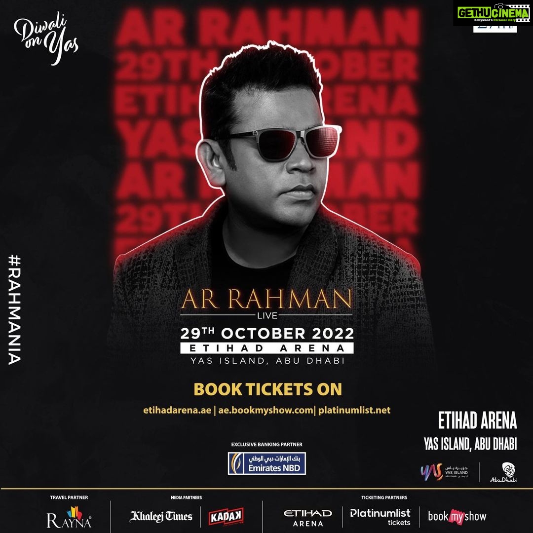 Haricharan Instagram - Excited to perform with AR Rahman Sir, for the very first time ever, at the Etihad Arena on the 29th October at Yas Island, Abu Dhabi. Join us! Get your tickets now at https://linktr.ee/arrahmantickets @iifa @yasisland @visitabudhabi @abudhabievents @etihadarena.ae @kadakfm @khaleejtimes @dctabudhabi @btosproductions #RAHMANIA #RAHMANLIVE #ARR #YASISLAND #INABUDHABI