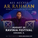 Haricharan Instagram - Folks in Chicago! Your chance to grab the last few seats at the Pavillion! Buy your All Access AR Rahman tickets on www.arrahman.com @arrahman @btosproductions