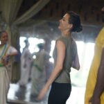 Isha Sharvani Instagram - It has been really special having Luca present for over a week while we have remounted SARI. He and our dog snowy have brought such love, playfulness and tenderness into the studio. He was curious and involved through about 7 hours a day of rehearsal each day, beaming, spontaneously playing or dancing as he felt it. He has realised the physical stamina and rigour involved in a dancers life, and his response has been to pamper me with daily foot massage. He says his hands will heal me, I think his love and presence already has. Feeling blessed to be a member of a family run company which allows to process to happen. ❤️♾️❤️ . 📸 @adarsh.prathap 🙏🏾 #ishasharvani #luca #motherson #thirdgeneration #dance