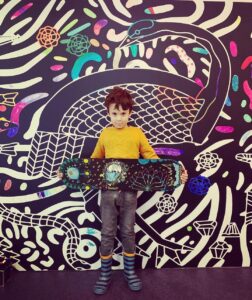 Isha Sharvani Instagram - collaboratively making art with the family at MAARAKOOL @140 Perth 
 It’s on till the 5th of August❤️ 
Thanks to @artifyconsulting and talented artist Kambarni for this experience 🙏🏾💐🙏🏾