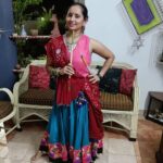 Ishika Singh Instagram – Colourful attire , oxidised jewellery , dancing spirit and those sticks to hit anyone who comes to stop my way !!! All set for garba and dandiya … 👍🏻👍🏻👍🏻 . Thanks mini for lending your wonderful attire @nair2997  @mini.nair.5876  #dancingnight #dandiyanight #dandiyaraas #garba #garbanight #nightout #nightlife #gujratisong #gujjurocks