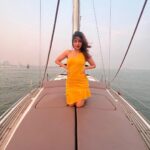 Iswarya Menon Instagram – Meet me where the sky touches the sea 🌊💛🌌
