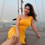 Iswarya Menon Instagram – Meet me where the sky touches the sea 🌊💛🌌